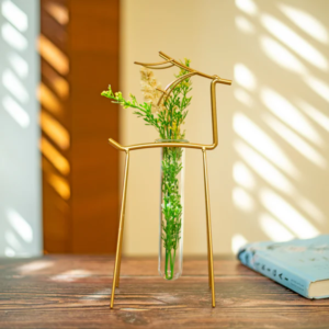 BOH Golden Deer Shaped Tabletop Plant Pot